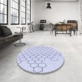 thumbnail image 4 of Ahgly Company Tapis d'Intérieur Lavable à la Machine, Carré, Transitionnel, Bleu Lavande, Tapis de Zone, 8 Pieds Carré, 4 of 7