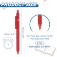 thumbnail image 2 of Uxcell 6 Pcs Retractable Gel Pens, 0.5mm Black Ink Fine Point Smooth Writing Cute Aesthetic Pen Quick Dry for Office Home Journaling Note Taking Supplies, Red, 2 of 6