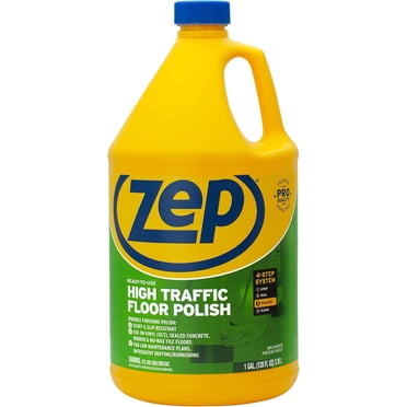 Zep High Traffic Floor Polish (1), Clear, Green, 128 oz.