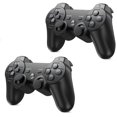 thumbnail image 1 of Lot de 2 Manettes Bluetooth Sans Fil RetroFam pour PlayStation 3 PS3, Noir, Pile Rechargeable, 1 of 5