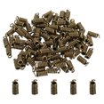 thumbnail image 1 of Unique Bargains Embouts de Cordon, 100 Pcs Embouts de Ressorts en Métal 3x7 mm Embouts de Bobine à Sertir Embouts Ton Bronze, 1 of 5