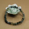 thumbnail image 3 of Bracelet Extensible Unisexe en Perles Rondes de 6 mm en Agate Mousse Naturelle, 3 of 5