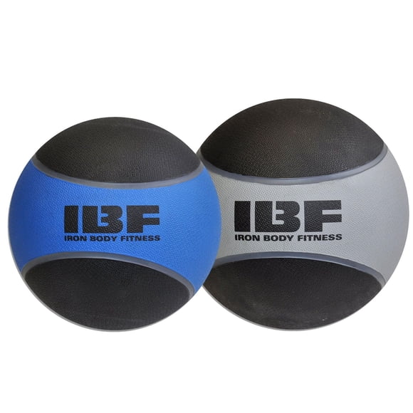 Iron Body Fitness Deluxe Rubber Medicine Ball Set, 8 lb and 15 lb Training Balls