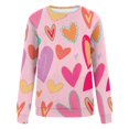 thumbnail image 5 of Meichang Chandail en Molleton Surdimensionné pour Femmes Chandail en Molleton de la Saint-Valentin Graphique Amour Manches Longues Pull Décontracté Coupe Ample Col Rond Chandails en Molleton de Vacances, 5 of 5