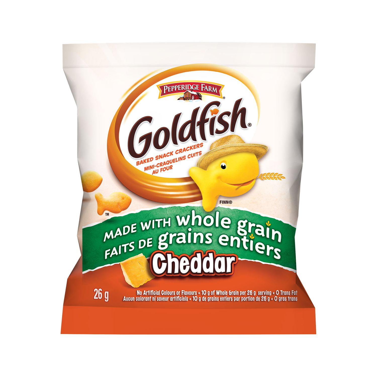 Goldfish Craquelins Cheddar Faits de Grains Entiers Paquets Collation 6x26g