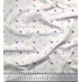 thumbnail image 1 of Soimoi White polyester Crepe Fabric Text & Wine Glass Bar Print Fabric by the Yard 42 Inch Wide, 1 of 1