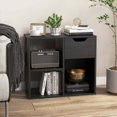 thumbnail image 2 of Costway 2 PCS 3-Cube Bookcase Organizer with 2-tier Wooden Storage Shelf & Pull-out Drawer, 2 of 9