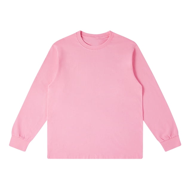 GigrtiJin Mens Shirts Round-Neck Long Sleeve Casual Solid Color Blouses Fashion Comfy Loose Basic Pullover Tops