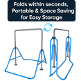 thumbnail image 4 of ToyKraft Adjustable Gymnastics Bar Kids – Foldable Horizontal Kip Bar for Home Gymnastics Training, Expandable & Height Adjustable Gymnastic Bar for Children, Blue, 4 of 8