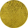 thumbnail image 1 of Ahgly Company Tapis Rond Lavable en Machine Intérieur Transitionnel Bisque Foncé Marron, 5 Pieds Rond, 1 of 7
