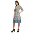 thumbnail image 4 of Moomaya Robe Imprimée Longueur Genou pour Femmes Grande Taille Vêtements Décontractés Tenue d'Été, 4 of 4