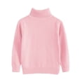 thumbnail image 1 of Dealovy Toddler Baby Sweaters Solid Color Pullover Basic Top Kids Fall High Neck Long Sleeve Cotton Blouses, 1 of 3