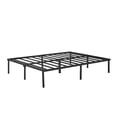 thumbnail image 2 of Mainstays 14" Heavy Duty Steel Slat Platform Bed Frame with Storage Space Under Frame, No Box Spring Required, Black, Queen, 2 of 6