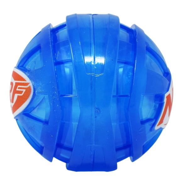 Nerf Dog Ridged LED and Squeak TPR Ball Dog Toy, 4"