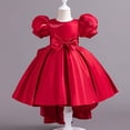 thumbnail image 5 of HXWCHs Robe Sans Manches Élégante en Satin Dos Nu Robe de Concours pour Filles Performance sur Scène et Rouge 9-10 Ans, 5 of 5