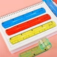 thumbnail image 4 of SLYNSHome Règle Transparente Couleur Règles en Plastique Règle de 8 Pouces avec Centimètres, Millimètre et Pouces Fournitures de Bureau - Rouge, 4 of 5