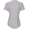thumbnail image 3 of T-Shirt Technique à Col en V pour Femmes, m, Gris Moyen Mélangé, 3 of 3