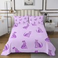 thumbnail image 1 of Erosebridal Chic Purple Coverlet Set King, Wild Cheetah Bedding Set, Jungle Animal Room Decor 3-Piece, 1 of 5