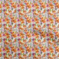 thumbnail image 1 of oneOone Cotton Poplin Orange Fabric Abstract Floral Craft Projects Decor Fabric Printed By The Yard 42 Inch Wide, 1 of 5