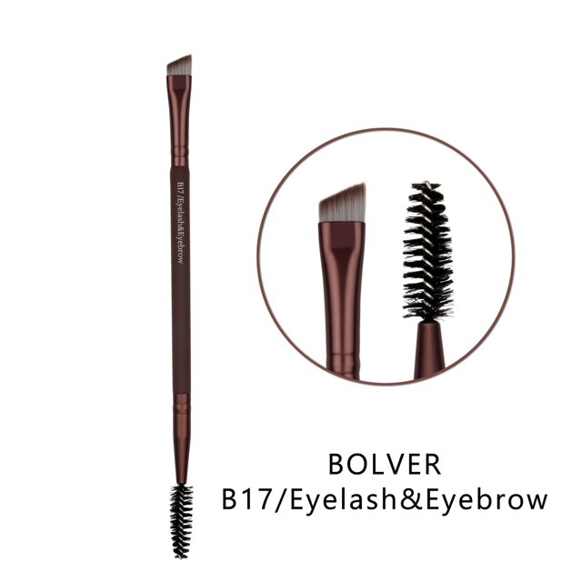 Bolver Smoky Double Sided Brush B17 Essential Eyeshadow Makeup Brushes. Create Varieties of Eye Looks Bold, Dramatic, Subtle and More. Gentle Touch and Smoothly Blend on Skin.
