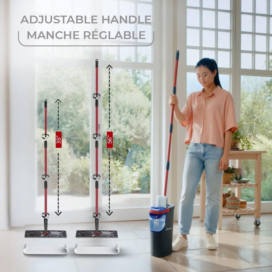 H2prO Système de vadrouille à plat pour nettoyage des planchers multisurfaces