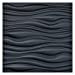 thumbnail image 3 of Art3d Panneau Mural Texturé en PVC 3D, Noir, 19.7 Pouces x 19.7 Pouces (12 Pack), 3 of 10