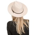 thumbnail image 4 of 2Chique Boutique Chapeau en Feutre Style Panama à Large Bord Doublé Rouge Uni pour Femmes, 4 of 4