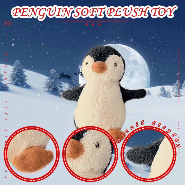 UsTZtai Penguin Doll Soft Cuddly Baby Toy, Plush Stuffed Animal for Children Kids, Adorable Penguin Plushie
