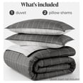 thumbnail image 4 of Bare Home Goose Down Alternative Comforter Set - 3 Piece Set - King/Cal King, Grid - Gray/White, 4 of 4