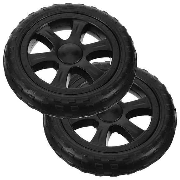 CHUANK 2pcs Shopping Cart Replacement Wheels Foldable Utility Trolley Wheels Grocery Cart Rolling Wheels