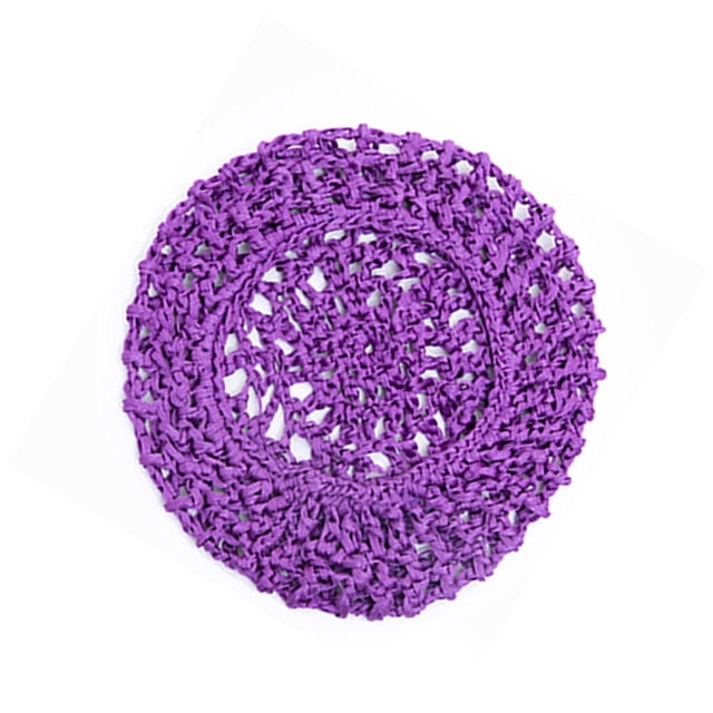 Xingzhi Woman Mesh Crochet Hair Net Washable Flexible Replacement Sleeping Hairnet Purple