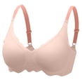thumbnail image 1 of LOVZFMLL Bras for Women Women's Solid Color Seamless Underwear Without Steel Rims Detachable Chest Sagging Wave Pattern Bra Pink M, 1 of 3