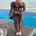 thumbnail image 2 of Robe Longue Maxi Transparente en Maille Perlée pour Femmes, Couverture de Bikini de Plage, 2 of 7