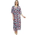 thumbnail image 1 of Bimba Caftan en Coton Long Kaftan Femme Robe de Nuit Kimono Rose Robe de Couverture-28, 1 of 5