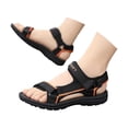 thumbnail image 3 of REDARER Big Kids Solid Color Open Toe Breathable Comfortable Sandals,Size 8-9 Years, 3 of 6