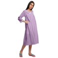 thumbnail image 3 of Moomaya Robe de Nuit Longue Jusqu'au Genou à Patte de Boutonnage pour Femmes, Imprimée, 3 of 6