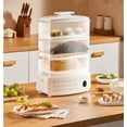 thumbnail image 3 of Electric Food Steamer Electric Steamer Steam Pot Home 12L Three-layer Multi-function Steam Box, 3 of 6