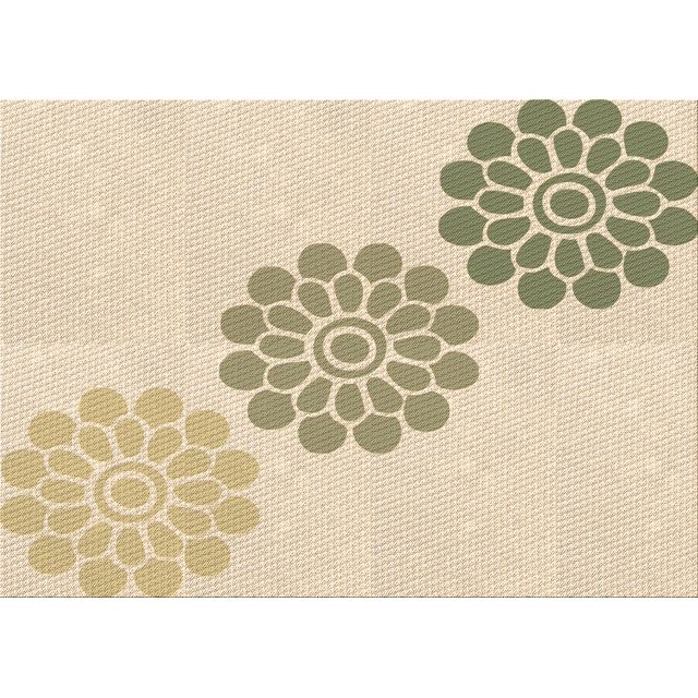 Ahgly Company Machine Washable Indoor Rectangle Transitional Vanilla Gold Area Rugs, 7' x 9'