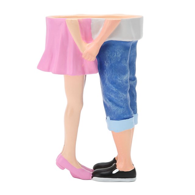 Flower Pot,Couple Planter Resin Lightweight Couple Planter Figure Flower Pot Built for the Future