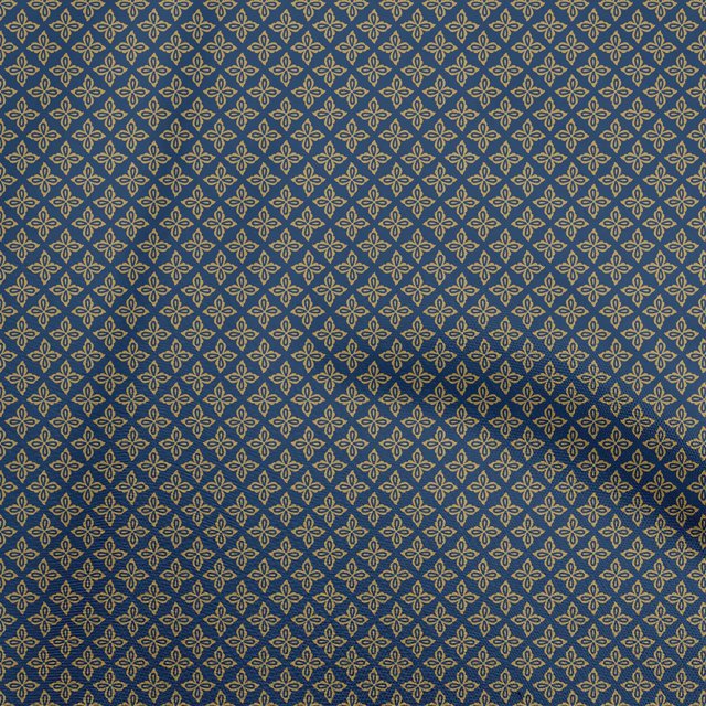 oneOone Georgette Viscose Navy Blue Fabric Asian Block Sewing Craft Projects Fabric Prints By Yard 42 Inch Wide