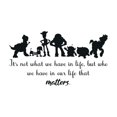 thumbnail image 1 of Who We Have in our Life that Matters Friendship Quote Cartoon Vinyl Wall Design Wall Art Sticker Designs Vinyl Stickers For Home House Walls Rooms Windows Bedroom Decoration Size (20x20 inch), 1 of 3