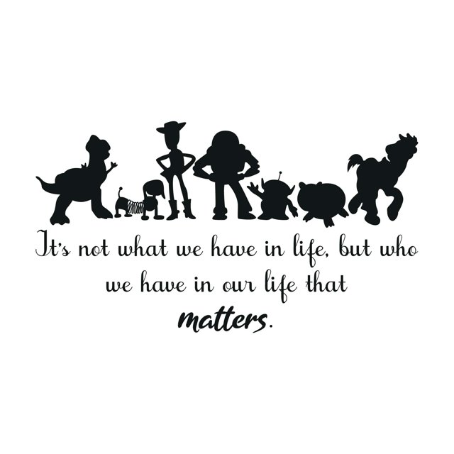 Who We Have in our Life that Matters Friendship Quote Cartoon Vinyl Wall Design Wall Art Sticker Designs Vinyl Stickers For Home House Walls Rooms Windows Bedroom Decoration Size (20x20 inch)