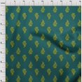 thumbnail image 3 of oneOone Cotton Silk Fabric Leaves & Floral Block Printed Craft Fabric BTY 42 Inch Wide, 3 of 4