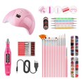 thumbnail image 2 of HILABEE 12 Pack Nail Dryer Light Polisher Crystals Brushes Nail File Striping Tapes Kit, 2 of 9