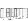 thumbnail image 3 of vidaXL Outdoor Dog Kennel Steel 9.68 m², 3 of 4