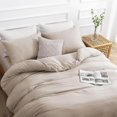 thumbnail image 3 of Duvet Cover Queen -Piece Prewashed Ultra Soft Queen Bedding Set - Features Zipper Closure and Corner Ties Includes Duvet Cover x Pillowcases No Comforter, 3 of 7