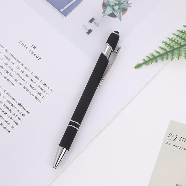 TopLLC Aluminum Rod Pen Spray Adhesive Click Pen -use Screen Business Student Writing Ballpoint Pen 5pc 10ml ballpoint pen