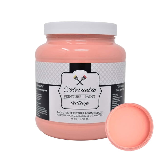 Colorantic | GRAPEFRUIT Chalk Paint Based for Furniture DIY - PINK CORAL - 58 oz