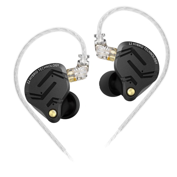KZ ZS12 PRO X in Ear Monitor IEM Headphones,1DD+5BA Hybrid Wired Gaming Earbuds,KZ in Ear Monitor Gaming Earbuds Earphones with 2PIN Cable for Audiop