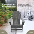 thumbnail image 3 of Gymax Chaise Adirondack de Patio en HDPE Chaise Longue d'Extérieur avec Ottoman Rétractable Gris, 3 of 7